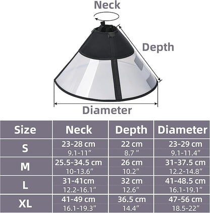 DogLemi Pet Cone Collar, Soft Dog Cone Alternative After Surgery, Adjustable Elizabeth Collar, Comfortable Pet Head Cone to Stop Licking, Suitable for Medium to Large Dogs (L)