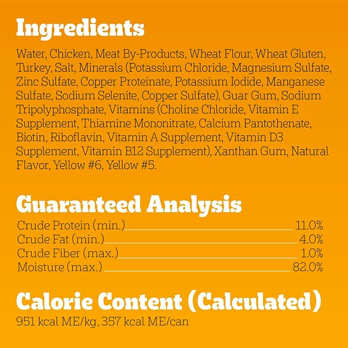 Pedigree High Protein Wet Dog Food, Adult Soft Canned Dog Food, Chicken & Turkey Flavor, 13.2 oz Cans, 12 Count