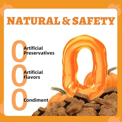 Just Try 40 OZ Pumpkin Dog Treats Biscuits Digestive Support Gut Health Training Treats Healthy Dog Treats