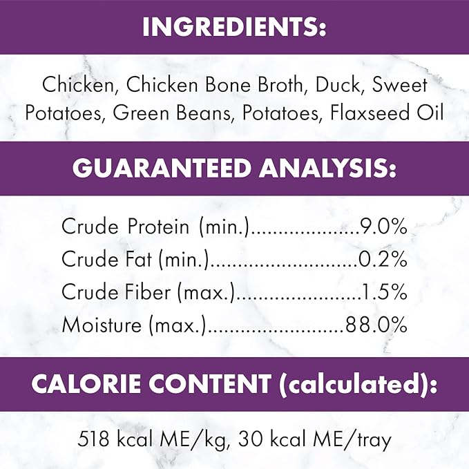Nutro So Simple Wet Dog Meal Complement Chicken & Duck Recipes in Bone Broth, Wet Dog Food Topper, 2 oz. Trays, Variety Pack (20 Count)
