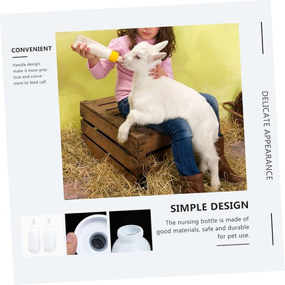 Totority 2pcs Portable Calf Feeding Bottles for Pets Handle Calf Nursing Bottle Material Lactation Support