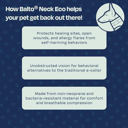Balto Neck Eco Soft Recovery Collar for Dogs – E-Collar Alternative for Post-Surgery, Allergy Relief & Wound Protection – Adjustable, Breathable, Washable Cone – Vet-Approved (Extra Large)