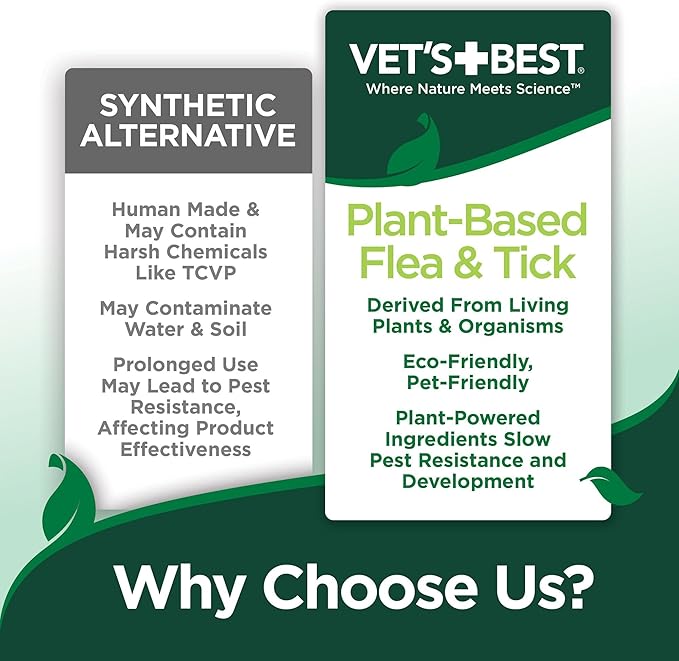 Vet's Best Natural Mosquito Repellent Spray for Dogs and Cats – Plant-Based Protection with Certified Essential Oils – DEET-Free Outdoor Pest Repellent for Pets – Natural and Safe – 8 oz Bottle