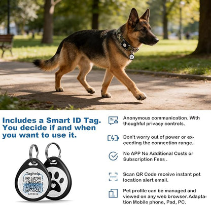 Tactical AirTag Dog Collar Waterproof with QR Code ID Tag, Military Training Dog Collar with Built-in AirTag Holder, Metal Buckle & Handle, GPS Tracking Collar for Medium to Large Dogs (Camo, L)