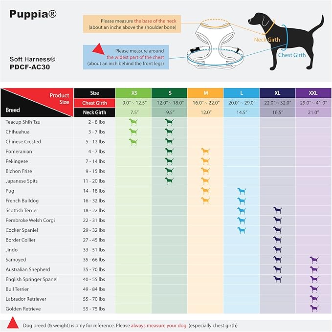 Puppia Soft Dog Harness No Choke Over-The-Head Triple Layered Breathable Mesh Adjustable Chest Belt and Quick-Release Buckle, Pink, Medium
