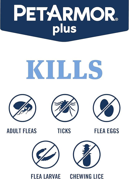 PetArmor Plus Flea and Tick Prevention for Cats over 1.5 lbs, Cat Flea and Tick Treatment, 6 Doses, Waterproof Topical, Fast Acting