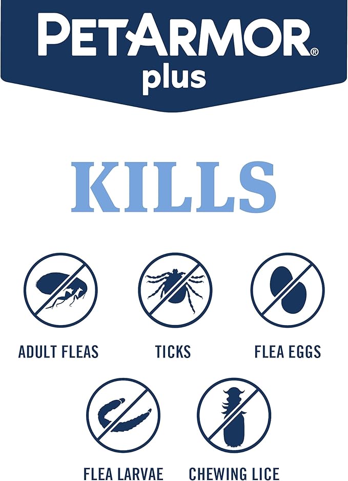 PetArmor Plus Flea and Tick Prevention for Cats over 1.5 lbs, Cat Flea and Tick Treatment, 1 Dose, Waterproof Topical, Fast Acting