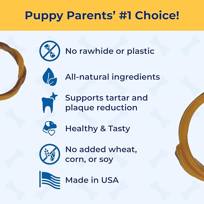 N-Bone Puppy Teething Rings Salmon Flavor Dog Treat, 6 Count Bag, 7.2-oz