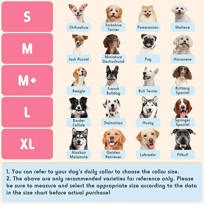 Inflatable Dog Pillow Cone Collar After Surgery, Donut Soft Neck Cone for Husky Border Collie Large Dogs, etc, Recovery E Collar to Stop Licking Pink