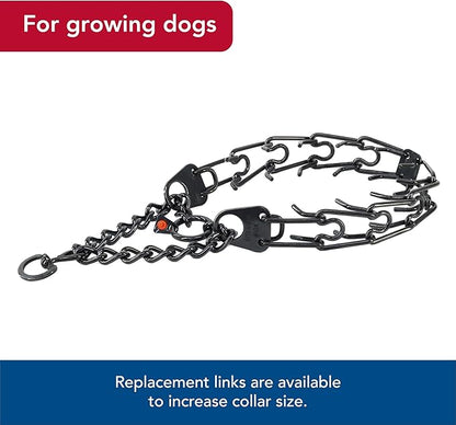 Herm Sprenger - Stainless Steel Ultra-Plus Prong Dog Training Collar - Black - 4 mm x 20" Neck Size; 25" Chain Length