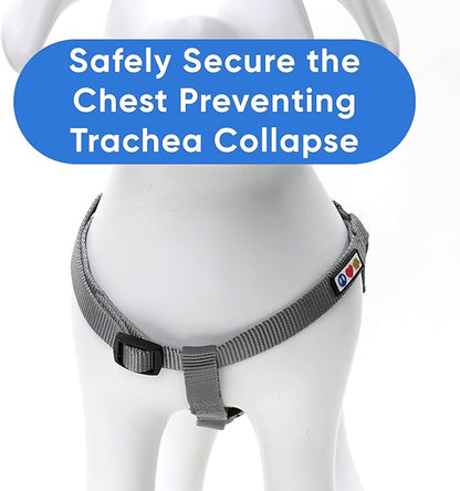 Pawtitas Solid Step-in Dog Harness – Adjustable No-Pull Vest for Puppies to Seniors, Safe & Comfortable S Grey