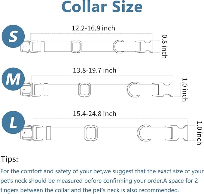 Dog Collar and Leash Set.Soft and Easy to Clean Vegan Leather with Rose Gold Metal Buckle for Small Medium Large Dogs (Light Purple, M(13.8"-19.7"))