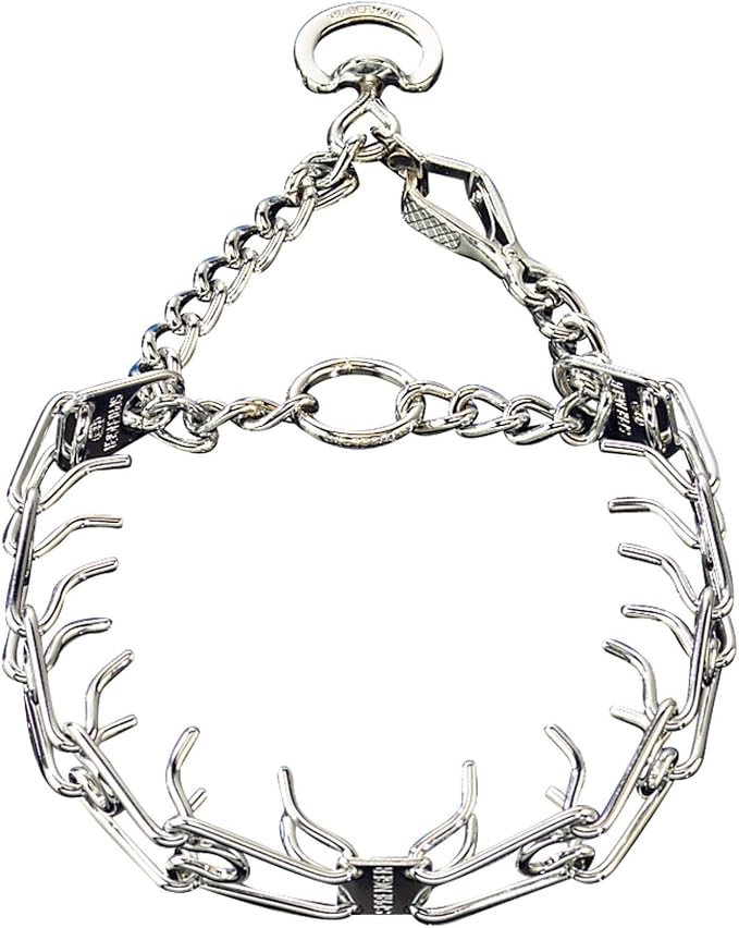 Herm Sprenger Pet Supply Imports Chrome Plated Training Collar with Quick Release Snap for Dogs, Medium, 3.0mm, 21-Inch