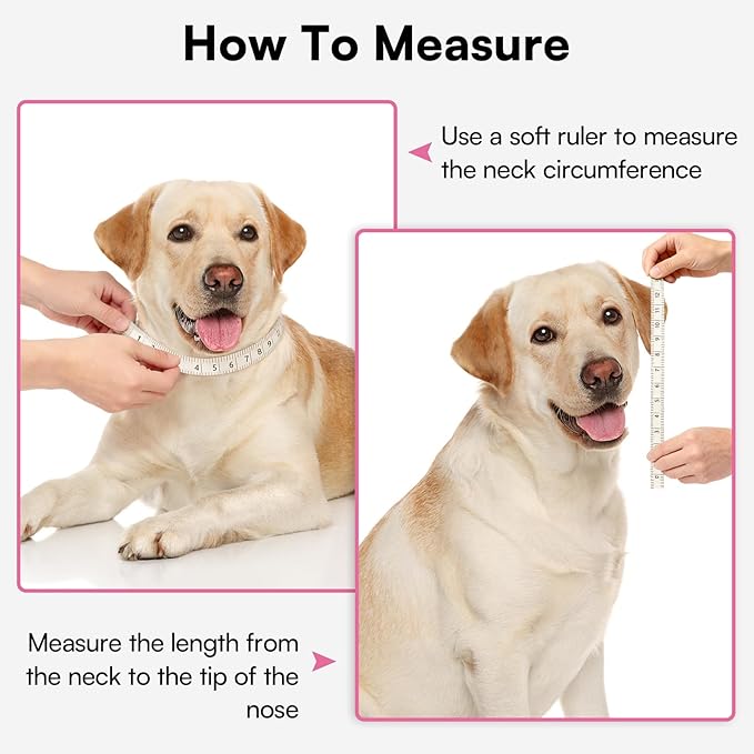 Queenmore Soft Dog Cone Collar,Comfortable Dog Cones for Medium Dogs/Cats to Stop Licking After Surgery,Comfy Cone for Dogs, Neuter Recovery Ecollars of Shame Alternatives,Pink,M