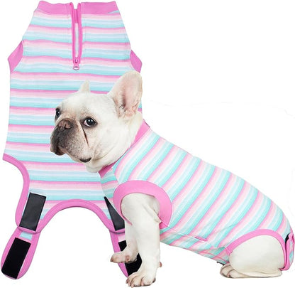 Recovery Suit for Dogs,Dog Cone Alternative Zipper Surgery Suit Female Spay,Soft Dog Surgery Suit for Anti Licking,Breathable Surgical Suit for Dogs Female Spay