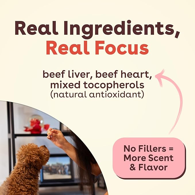 Pupford Freeze Dried Training Treats for Dogs & Puppies, 225+ Three Ingredient Bites (Beef Liver, 2 oz)