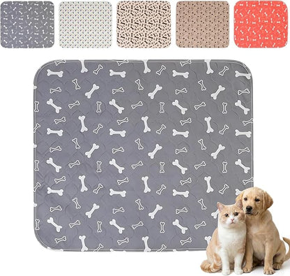 Puppy Pads with Pheromones,Forever Pad,Washable Pee Pads for Dogs,Reusable Pee Pads for Dogs,Waterproof and Leak-Proof,Non-Slip Base Training Pads Suitable for Home and Dog Crates(Gray,L)