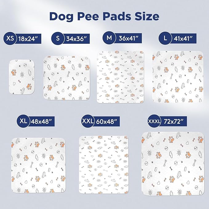 Washable Pee Pads for Dogs, 2 Pack Large 34"x36" Super Absorbent Reusable Puppy Pads Pet Training Pads, 100% Waterproof Non-Slip Puppy Pee Pad Whelping Dog Playpen Crate Mat for Potty, Cage Pads