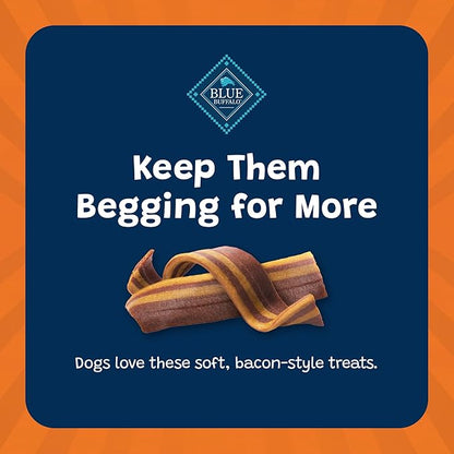 Blue Buffalo Sizzlers Natural Soft Dog Treats,Bacon-Style Soft-Moist Dog Treats with Real USA Pork,Original Flavor,6-oz Bag,(Pack of 2)