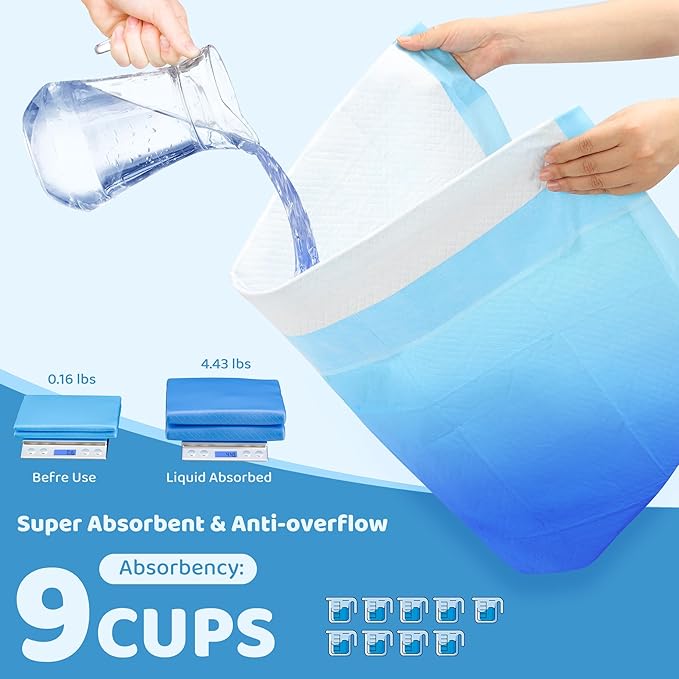 Upgrade Leak-Proof Pet Training and Puppy Pads, Jumbo Pee Pads for Dogs with Thicken Polymer Heavy Absorbency, Quick Dry Disposable Pee Pads for Cats Dogs (100, Regular 30''x36'')