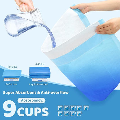 Upgrade Leak-Proof Pet Training and Puppy Pads, Jumbo Pee Pads for Dogs with Thicken Polymer Heavy Absorbency, Quick Dry Disposable Pee Pads for Cats Dogs (100, Regular 30''x36'')
