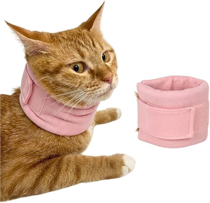 Cat Neck Brace Cover - Adjustable Elizabethan Collar for Post-Surgery Recovery Anti-Lick Wound Protective Cervical Cone for Small Medium Large Dogs Cats (Neck Girth 7.5-15.0" Depth5.1