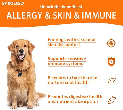 Dog Allergy Relief Chews- Allergy & Immune Probiotics, Support Seasonal Allergies, Gut & Digestive Health, Dog Itching Skin,Paw & Ears Relief- Bacon Flavor -240 Count (2 Pack/Trust it)