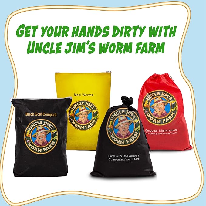 Uncle Jim's Worm Farm 2000 Count Mealworms for Reptiles and Chickens | Mealworms for Feeding Lizard, Gecko, Bearded Dragons, Chickens, Birds, and More | Suitable for Fishing Bait