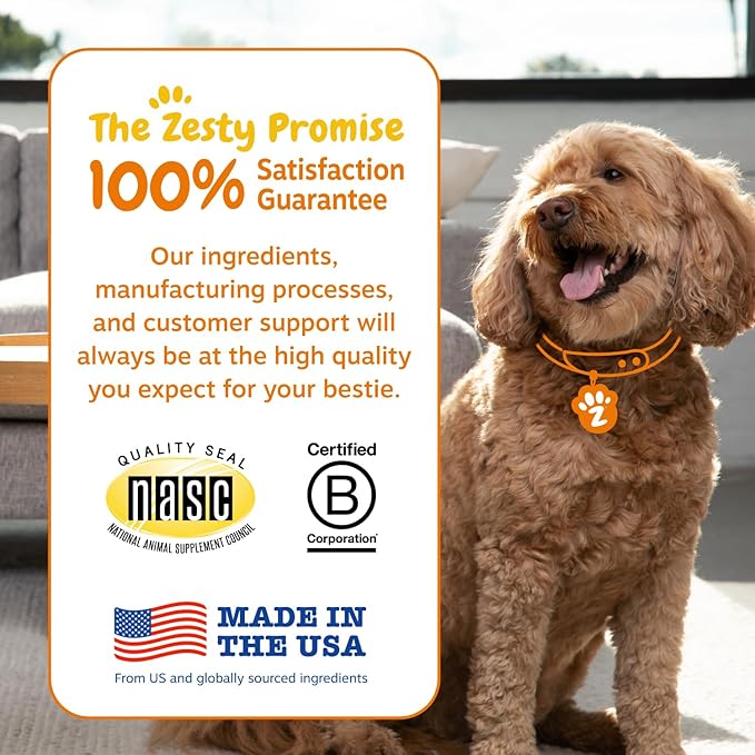 Zesty Paws Vet Strength Probiotics for Dogs, Digestive Health & Gut Flora Support, Dog Supplements, 90 Count (Pack of 2)