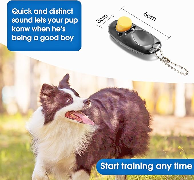 BAAPET 15/20/30/50/100 ft Long Dog Training Leash with Clickers for Small, Medium and Large Dogs or Cats (50 Feet, Black)