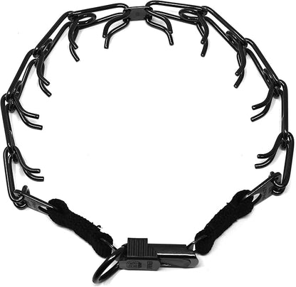 Herm Sprenger Black Stainless Steel Prong Dog Training Collar with Quick Release Buckle No-Pull Collar for Dogs Large (Black, 24in (60cm) x 4mm)