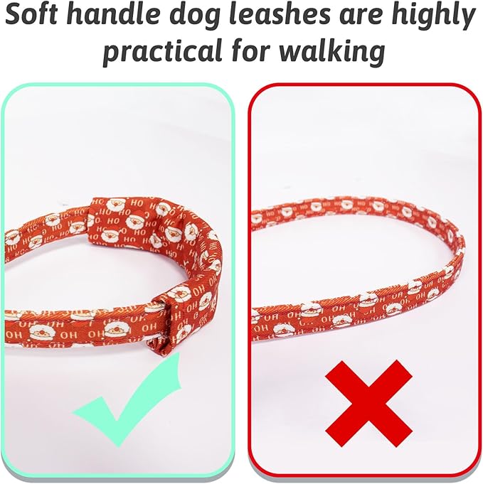 Christmas Dog Collar and Leash Set Girls Adjustable Puppy Collars with Christmas Bow Tie for Small Medium Large Female Dogs, Red Santa Claus, M