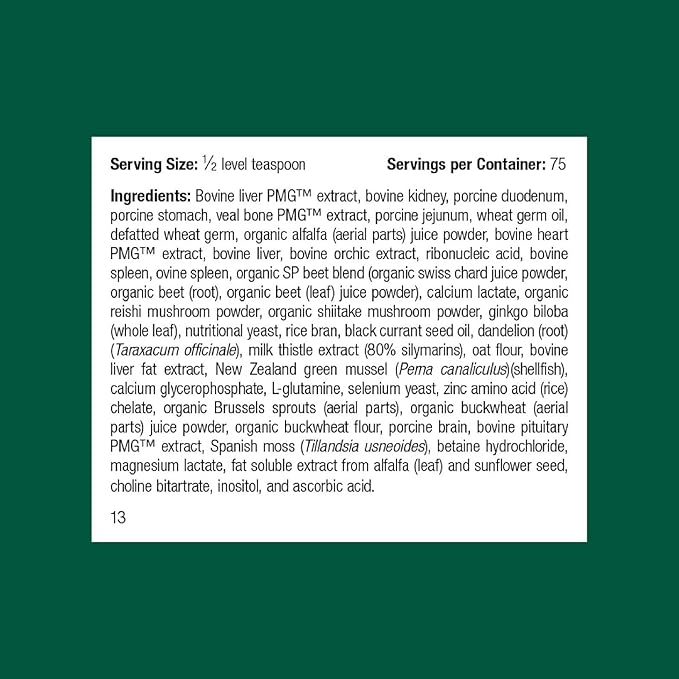 Standard Process Canine Hepatic Support - Dog Supplement to Aid Liver Health - Hepatic Immune Function & Liver Metabolism Support Supplement - Powder Supplement for Dogs - 110 g