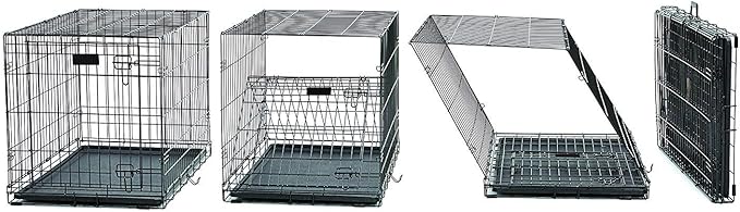 MidWest Homes for Pets 30-Inch LifeStages Crate for Medium Breeds, 21-40 lbs, Single Door Folding Dog Crate with Divider Panel, Leak-Proof Tray & Secure Latch, Heavy-Duty & Easy to Assemble