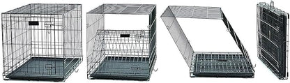 MidWest Homes for Pets 30-Inch LifeStages Crate for Medium Breeds, 21-40 lbs, Single Door Folding Dog Crate with Divider Panel, Leak-Proof Tray & Secure Latch, Heavy-Duty & Easy to Assemble