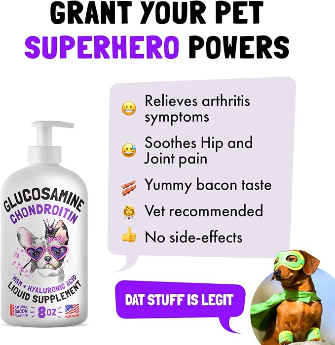 Cranberry UTI Chews for Dogs Bladder Suppot + D-Mannose Supports Kidney Urinary Tract 120 Chews and Liquid Glucosamine for Dogs Bacon Flavour with Chondroitin, MSM & Hyaluronic Acid 8 oz