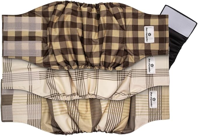 Pet Parents® Washable Belly Bands for Male Dogs (3pack) + Extendrs® of Durable Dog Diapers Male, Premium Male Dog Diapers & Dog Wraps (Small, Oxford)