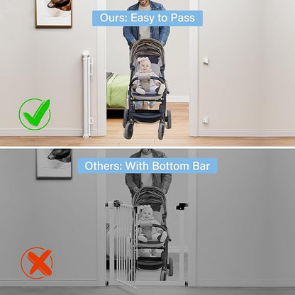 PRObebi Retractable Baby & Dog Gate - Extends to 72" Wide, 34" Tall, for Stairs, Doorways, Hallways & Outdoor Use