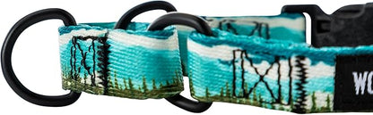 Wolfgang Heavy Duty Martingale Dog Collar with Quick Release Nylon Buckle for Walking & Training, GreatEscape Print, Small
