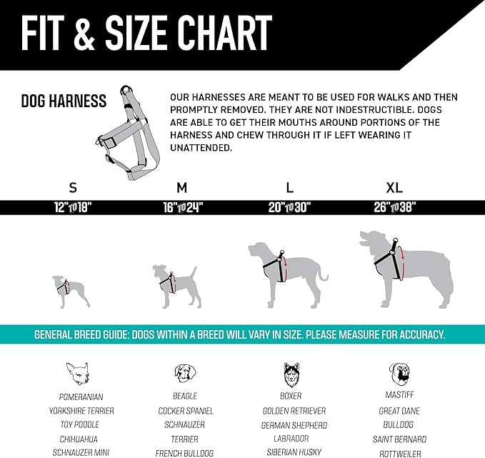 Wolfgang Heavy Duty Adjustable Dog Harness, Pull-Tested for Walking & Training, BuenaOnda Print, Medium