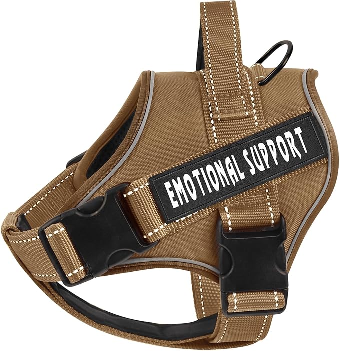 voopet Emotional Support Dog Harness, Professional Service Dog Vest Harness for Small Medium Large Dogs, Reflective Breathable and Adjustable No Pull/Choke ESA Essential Harness