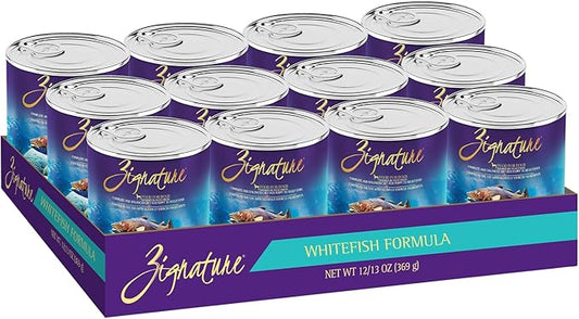 Zignature Whitefish Formula Wet Dog Food 13oz, case of 12