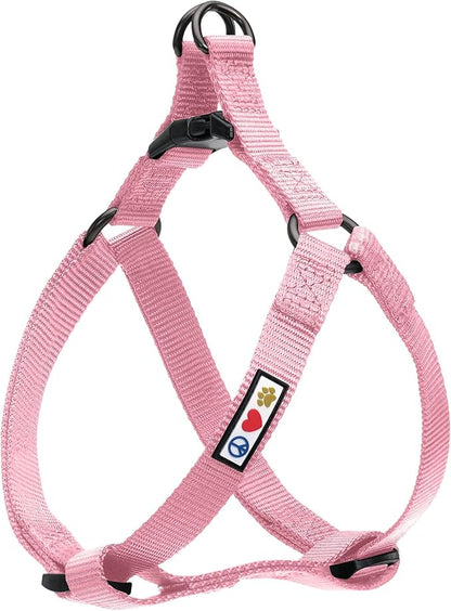 Pawtitas Solid Step-in Dog Harness – Adjustable No-Pull Vest for Puppies to Seniors, Safe & Comfortable S Millennial Pink