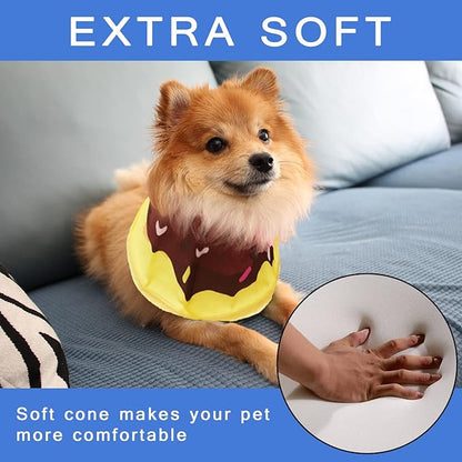 Soft Dog Cone, Lightweight Elizabethan Collar for Dogs, Adjustable Soft Cones for Dogs/Cats to Stop Licking After Surgery, Cute Donut Cone of Shame Alternatives for Pets (X-Large)