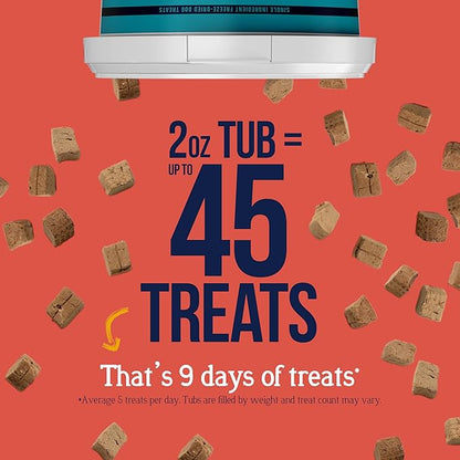 Stewart 100% Beef Liver Dog Treats,2 oz Tub,~45 Pieces,Freeze Dried Raw,Ingredient,50% Protein Training Treats or Meal Topper,Grain Free,Gluten Free,(Pack of 2)