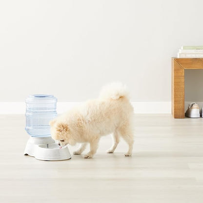 Amazon Basics Gravity Pet Water Dispenser for Cat and Dog, Easy to Clean, 1 Gallon Capacity, Small, Gray