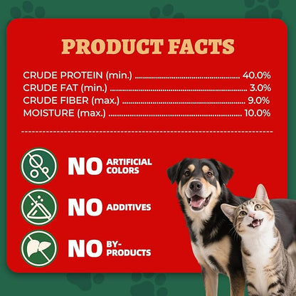 Wellix Pet Freeze Dried Treats for Cats&Dogs - High Protein Cat&Dog Food Topper 3 Ingredients Added (Cat Grass/Cranberry/Pumpkin) for Puppy or Kitten Treat 7.05oz