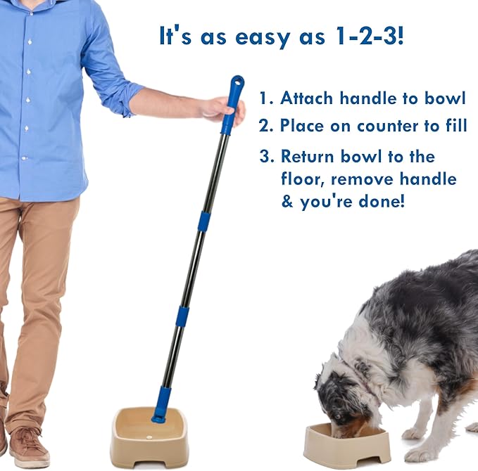 Easy to Feed Pet Bowl with Handle - The Ultimate Reaching Aid and Dog Bowl for Pet Lovers