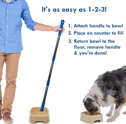 Easy to Feed Pet Bowl with Handle - The Ultimate Reaching Aid and Dog Bowl for Pet Lovers