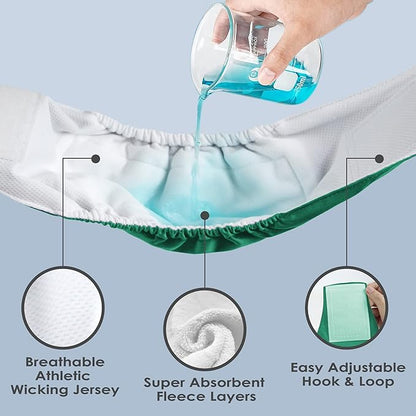 Wegreeco Washable Dog Diapers - Washable Male Dog Belly Wrap- Pack of 3 - (Blue,Green,Purple,Medium)